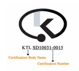 comprare Corea EK Certificazione Sistema obbligatorio di certificazione della sicurezza dei prodotti elettrici della Corea del Sud online manufacture